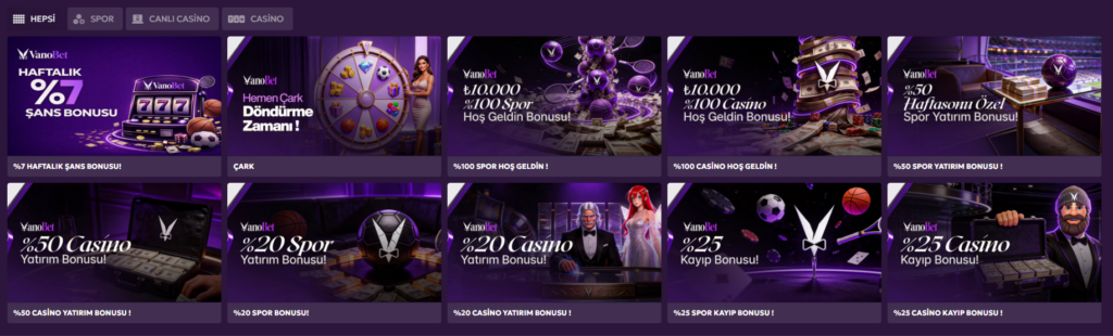 Vanobet Bonus